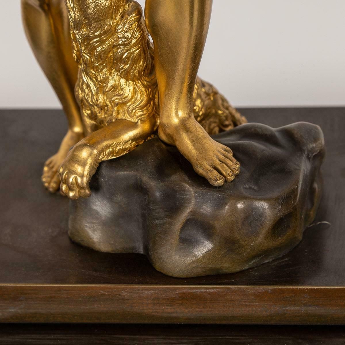 photo buy 19th Century French Empire Style Bronze Mantel Clock, C.1870