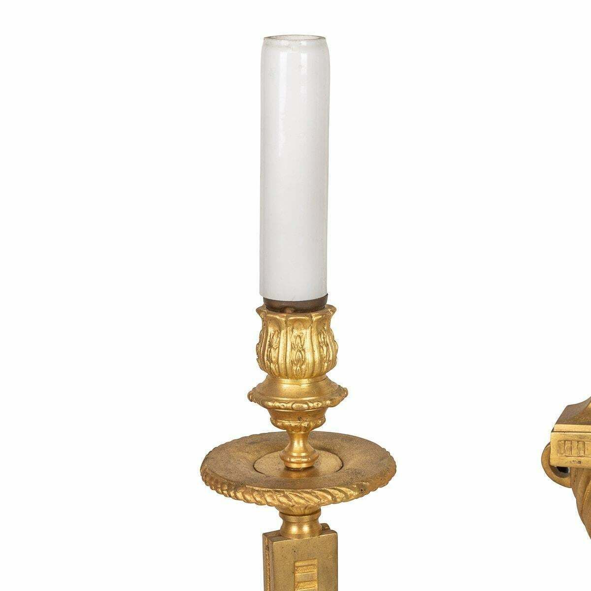 19th Century Set Of Four French Louis XVI Style Ormolu Gilt D'appliques, C.1870 photo vinterior