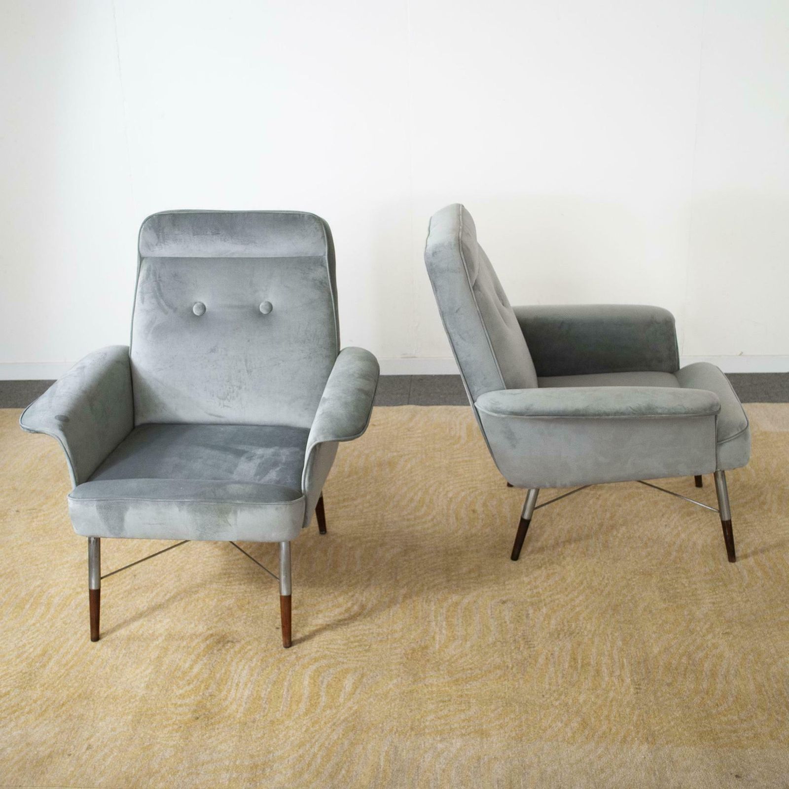 Italian Mid Century Pair Of Armchairs From The Sixties photo Furniture