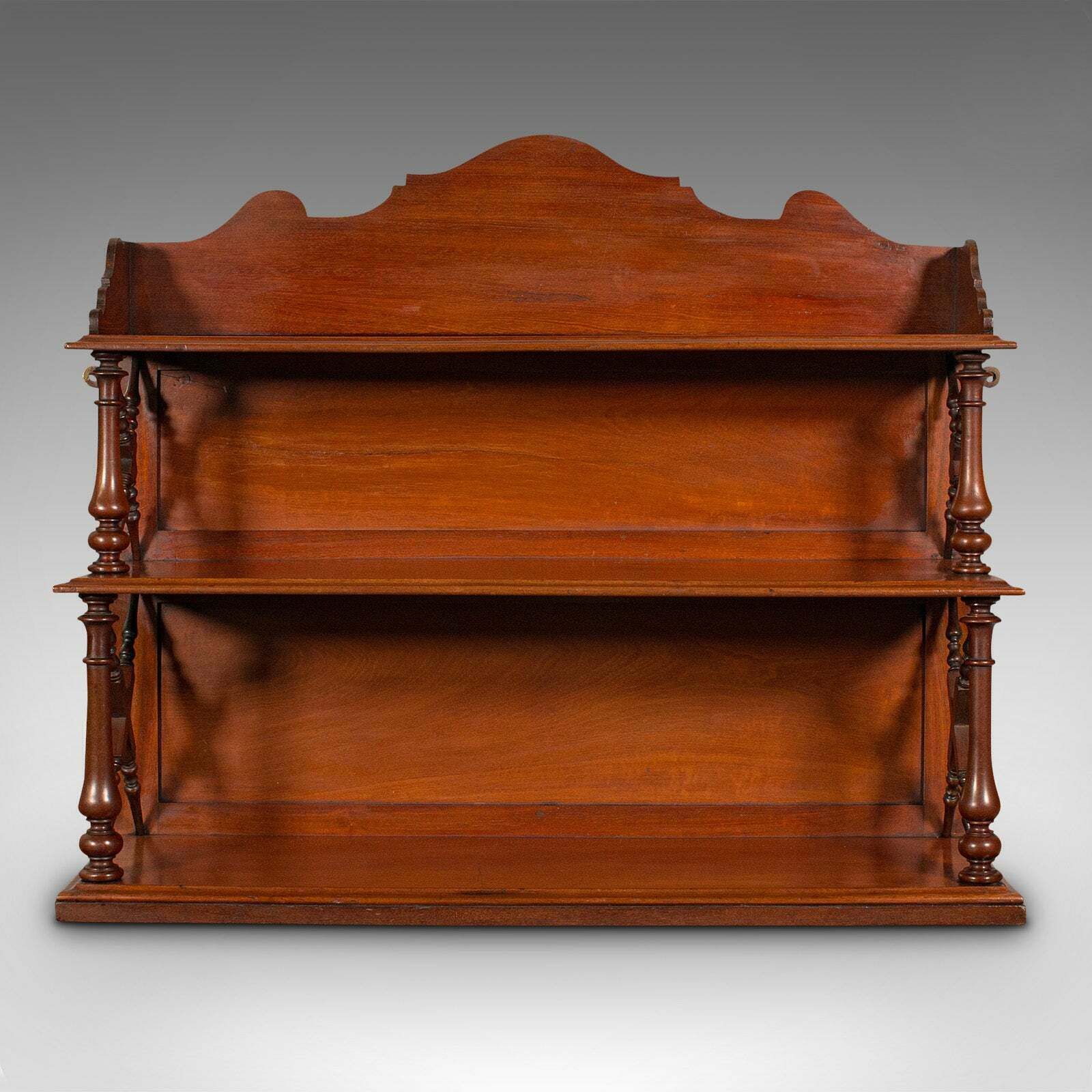 Antique Mounted Whatnot, English, Bookshelf, Collectibles Shelf, Victorian, 1900 photo furniture
