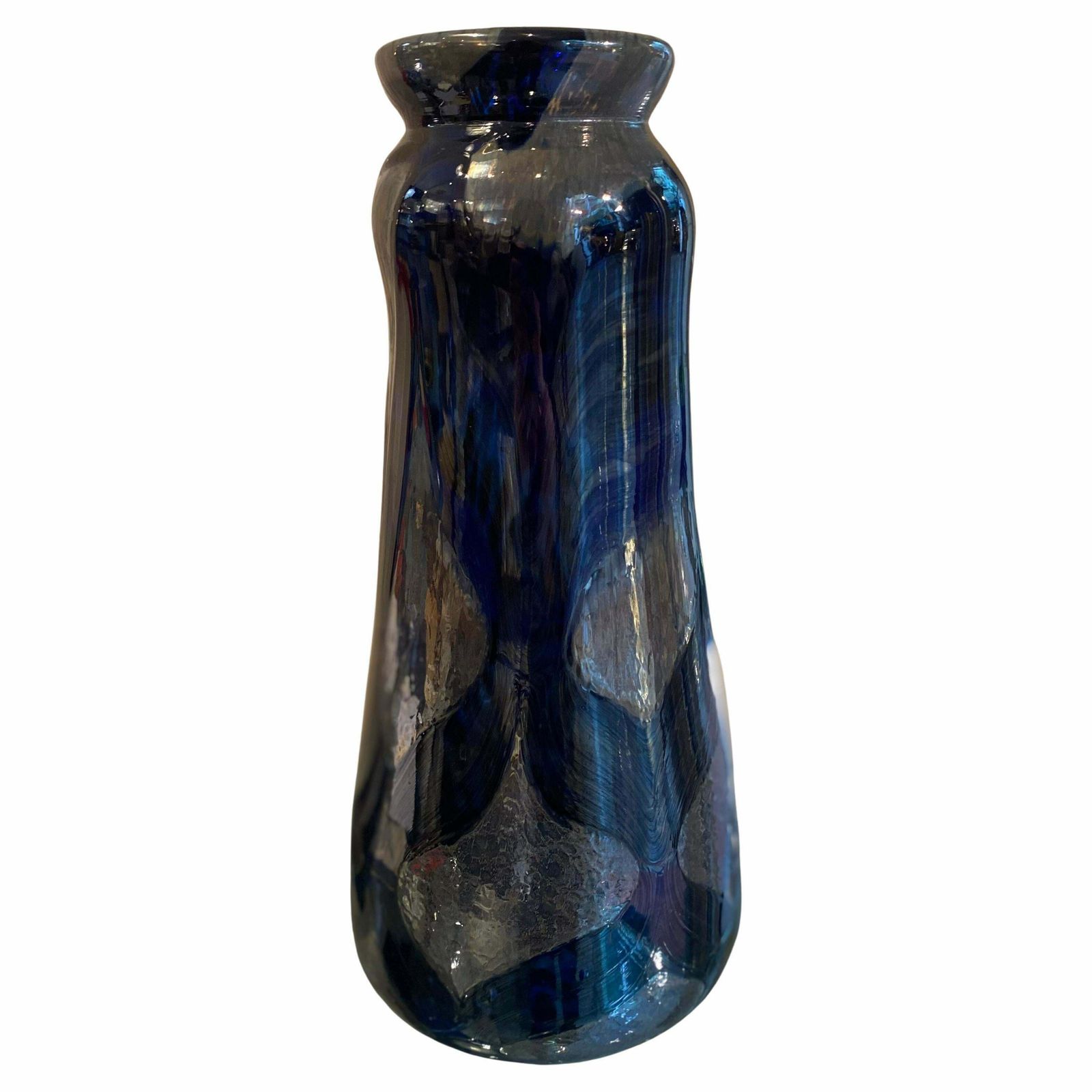 Glass Vase From Biot Signed Novaro And Dated On The Bottom Of The Vase 1977
