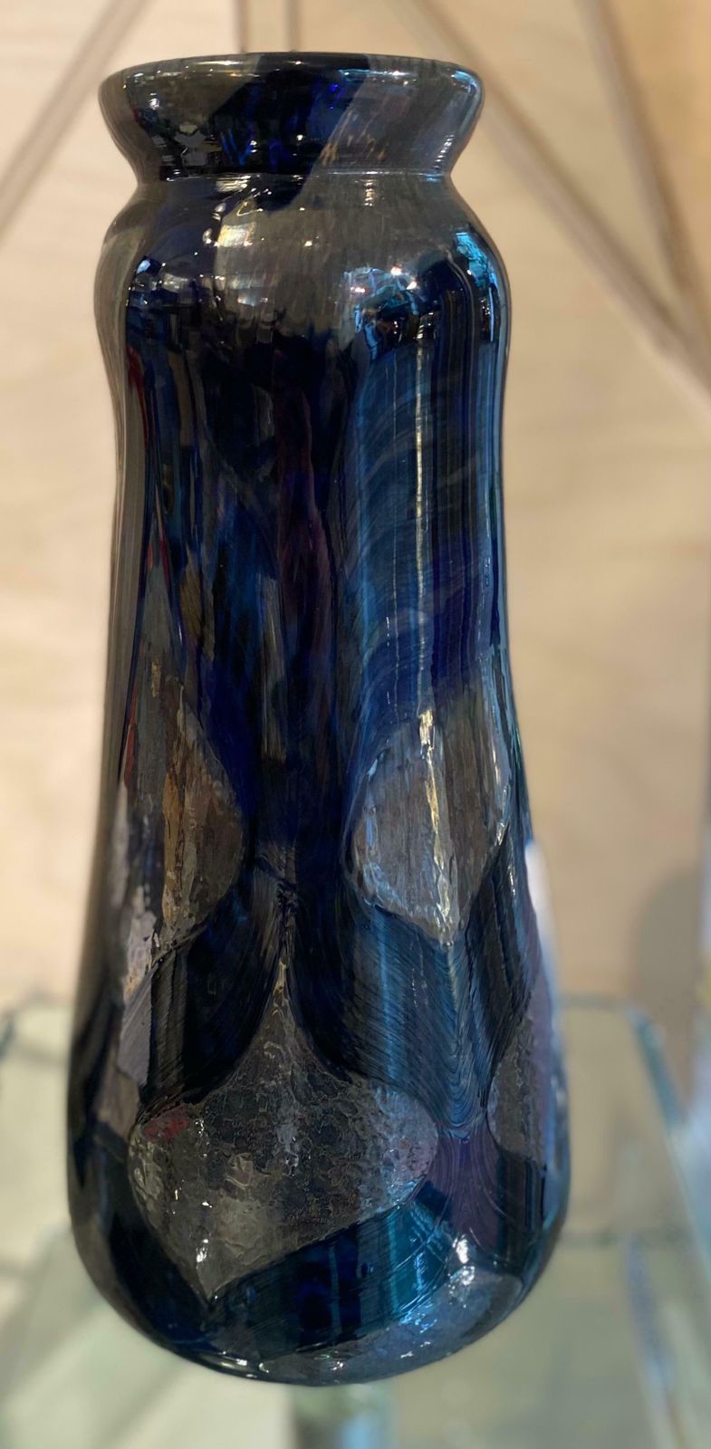 Glass Vase From Biot Signed Novaro And Dated On The Bottom Of The Vase 1977 photo furniture