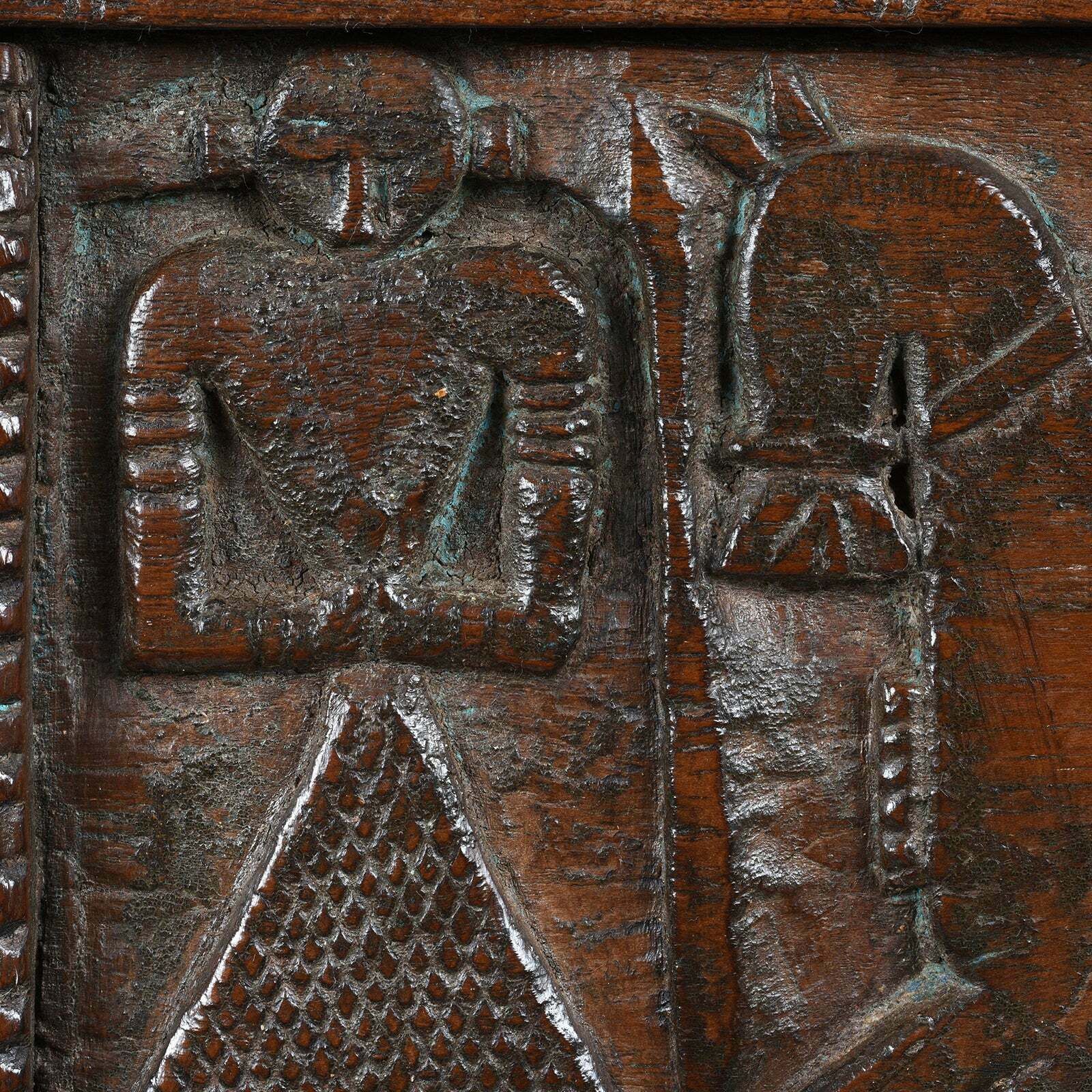 photo furniture Antique Indian Majus Dowry Chest From Saurashtra, 19th Century
