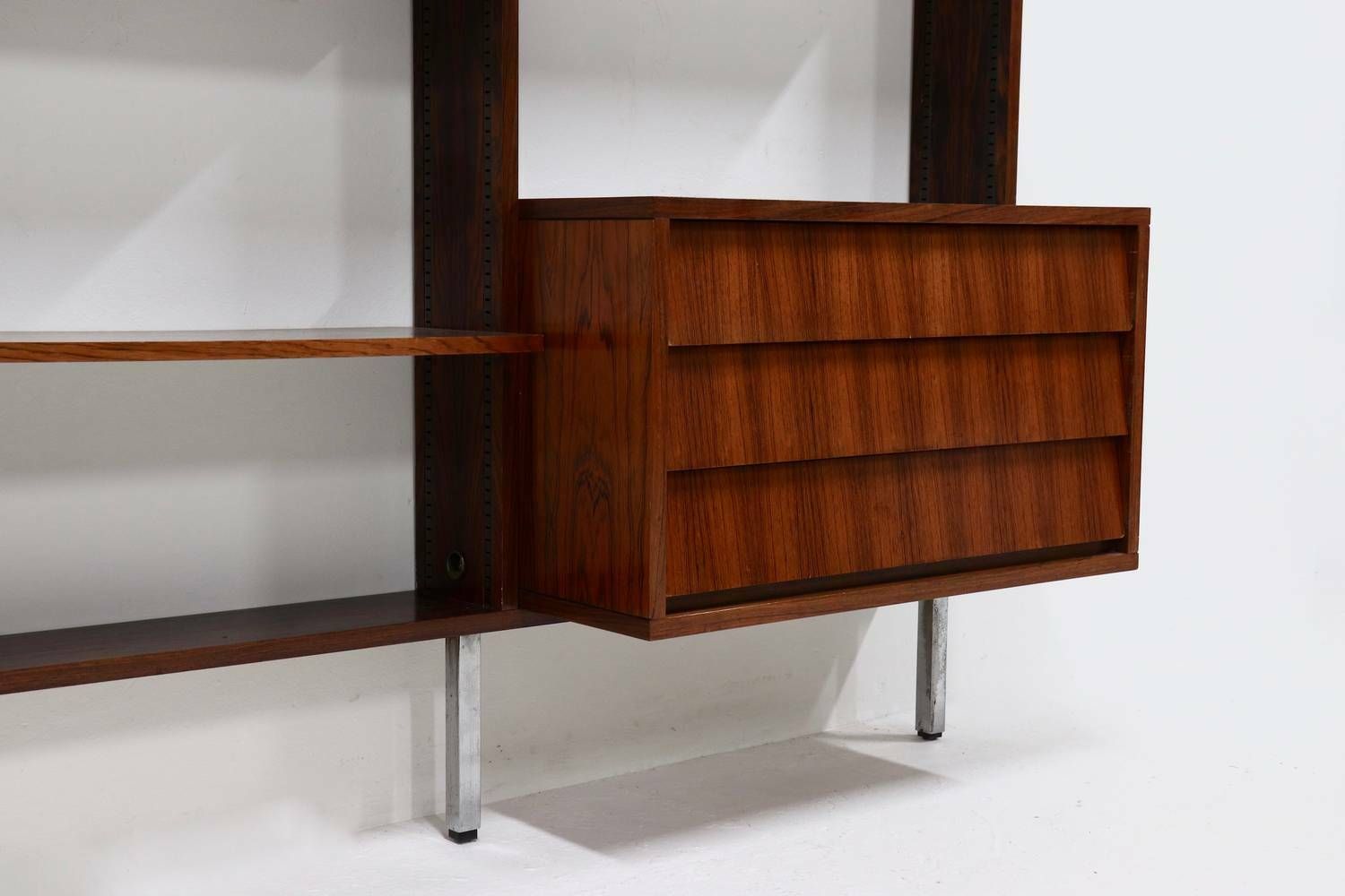 Rosewood Wall Unit By Alfred Hendrickx For Belform Belgium 1960s photo vinterior