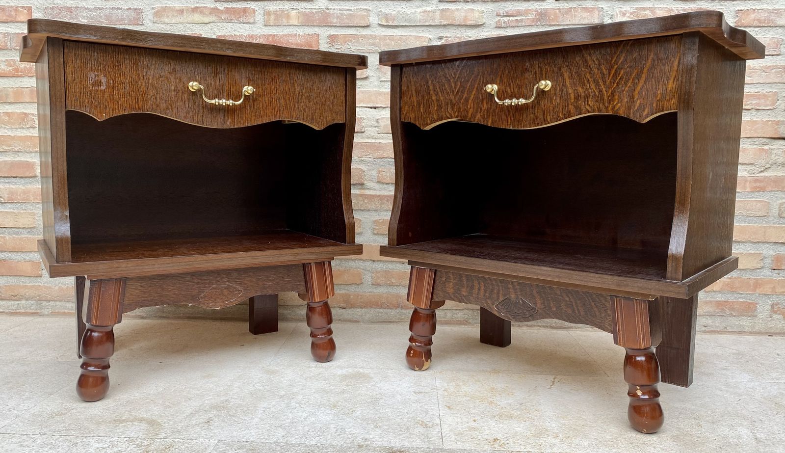Mid 20th Century Wood Nightstands With One Drawer