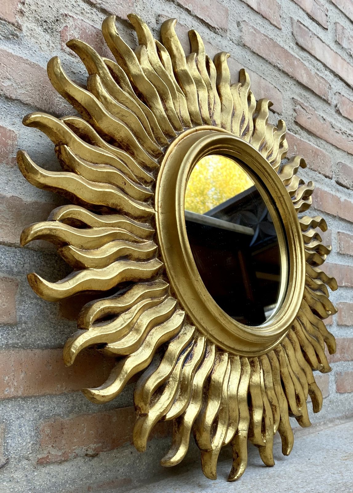 Mid 20th French Century Sunburst Mirror In Gold photo 1340.0