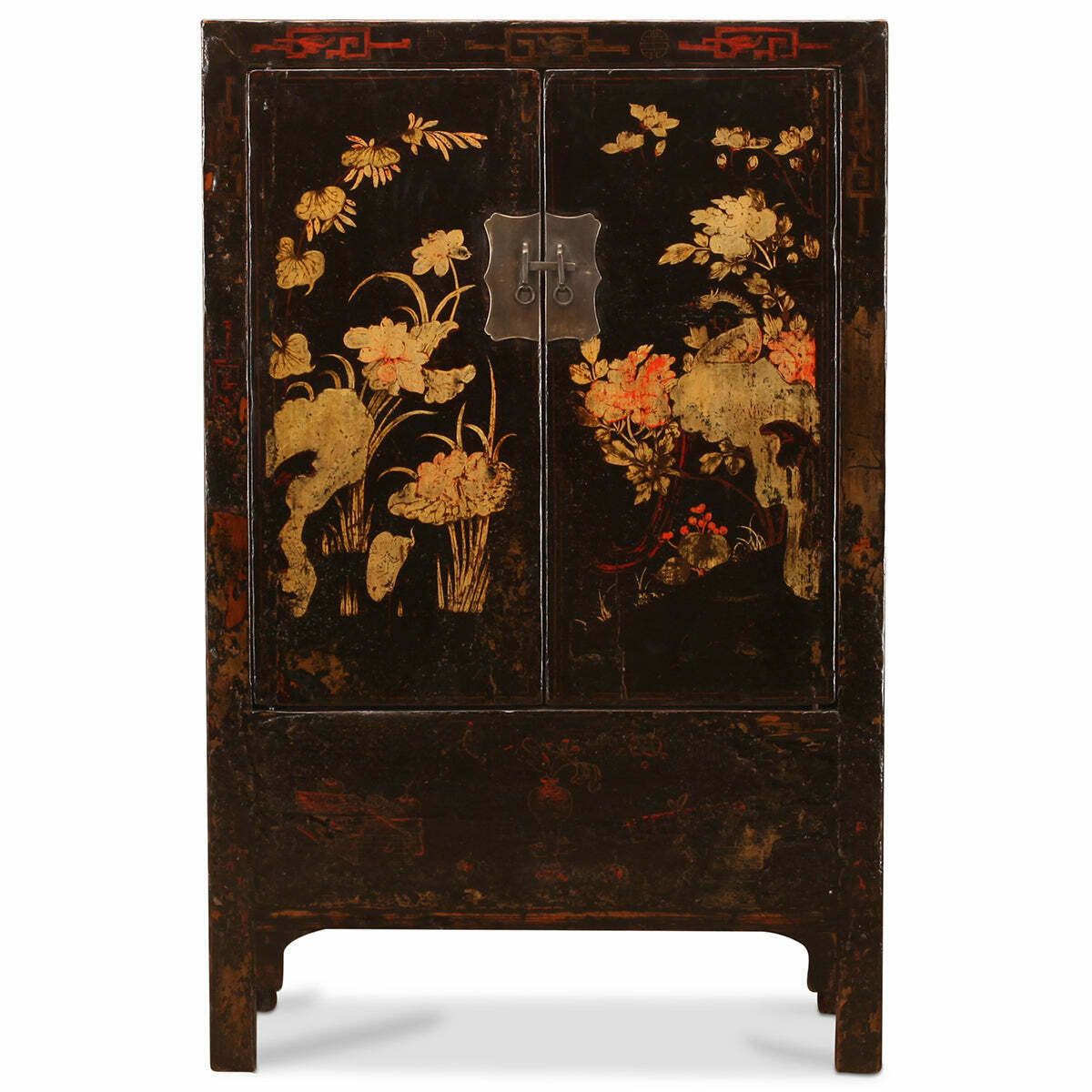 Black Lacquer Shanxi Wedding Cabinet