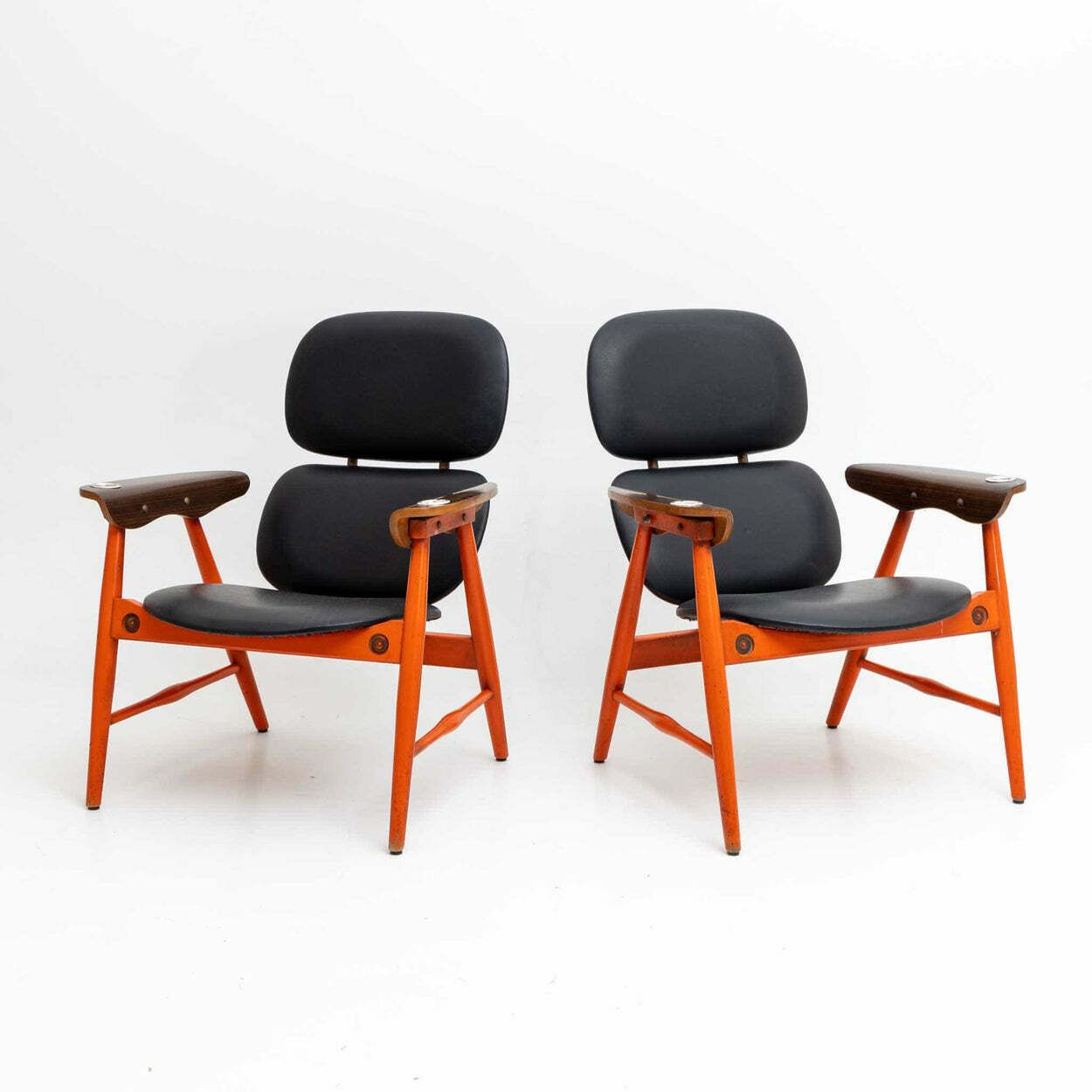 Pair Of Poltronova Arm Chairs, Italy 1960se photo vintage