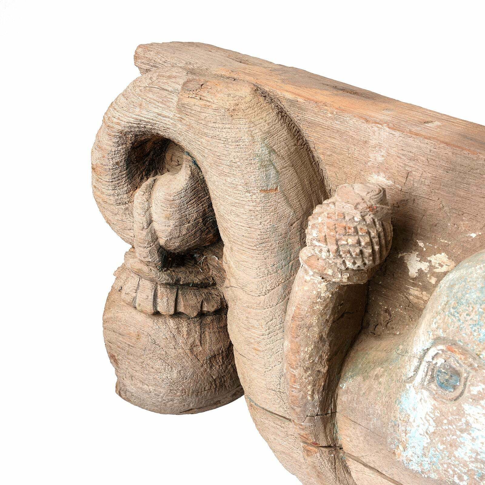 Carved Teak Elephant Corbel From Andhra Pradesh, 19th Century photo 765.0