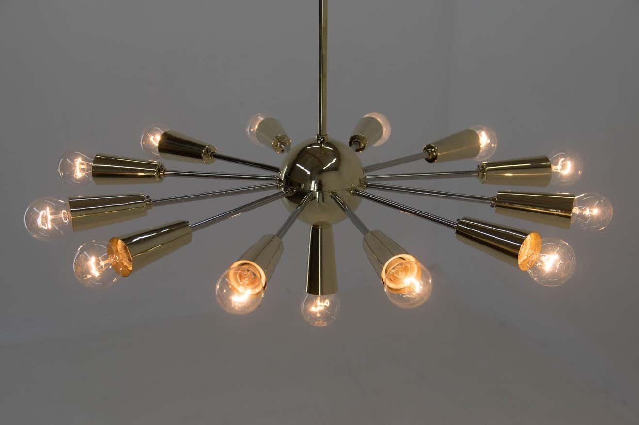 photo vinterior Space Age Sputnik Chandelier In Perfect Condition, Czechoslovakia, 1960s