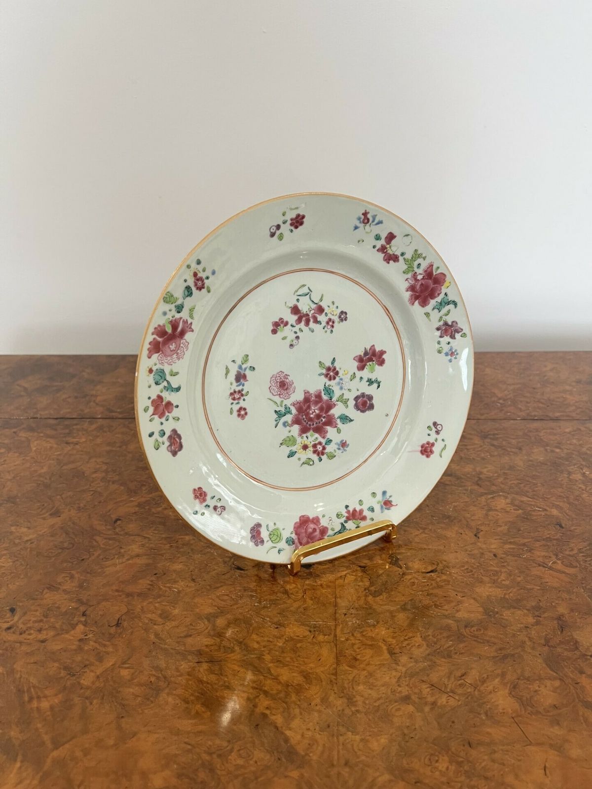Lovely Antique Chinese Famille Rose Porcelain Plate photo Home Decor