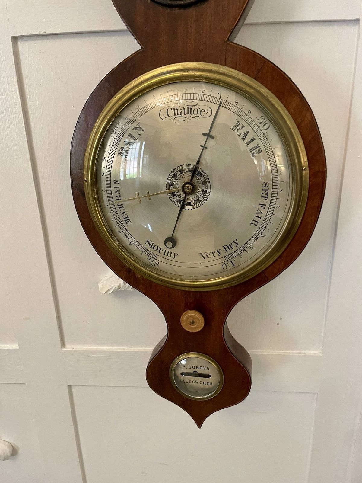 Antique 19th Century Rosewood Banjo Barometer photo for sale