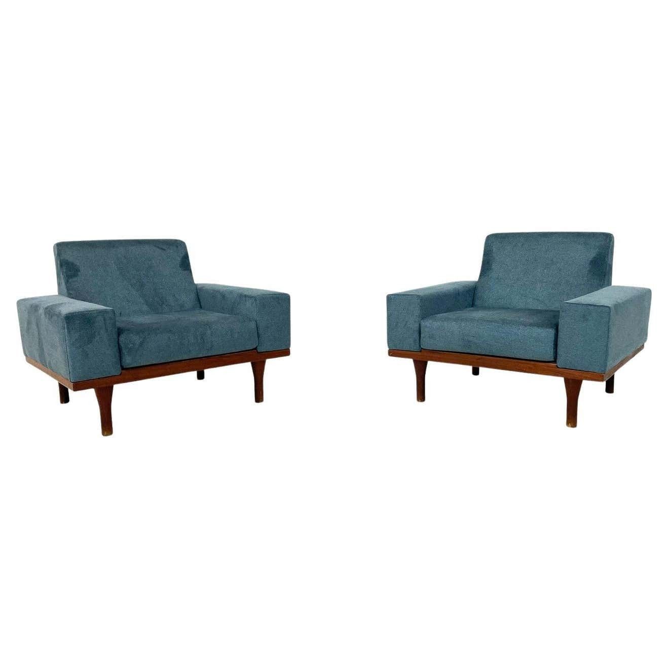 Mid Century Modern Pair Of Armchairs Model "Australia" By Illum Wikkelsø