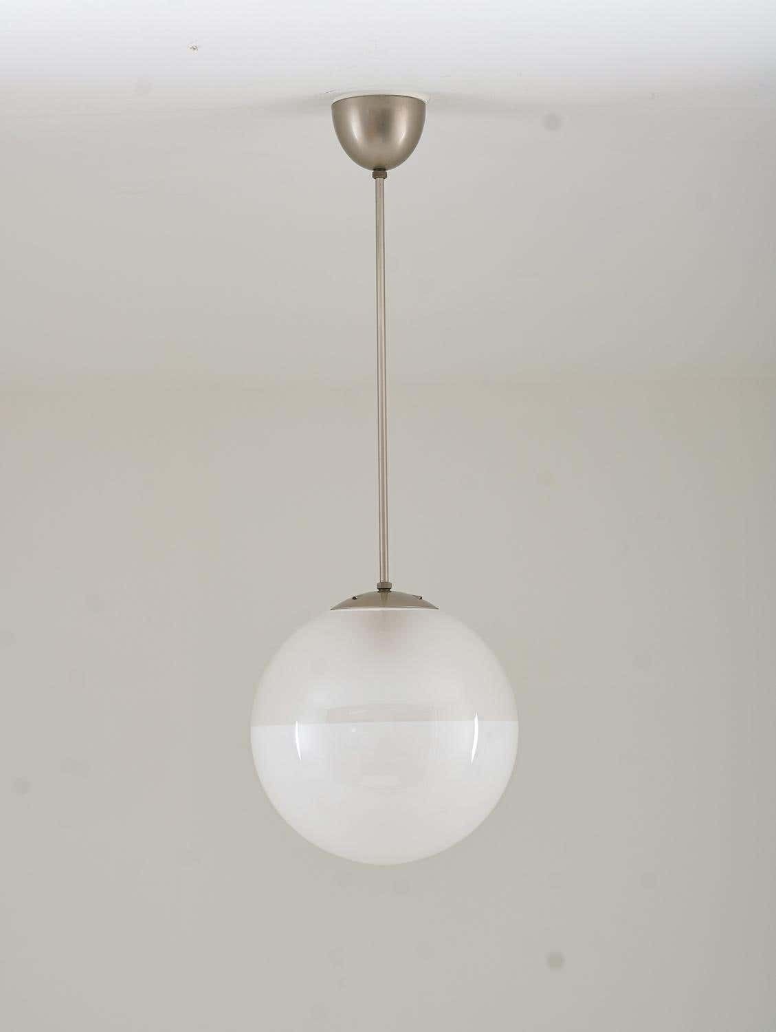 Set Of Four Glass Pendants By Böhlmarks, Swedish Modern, 1930s photo furniture