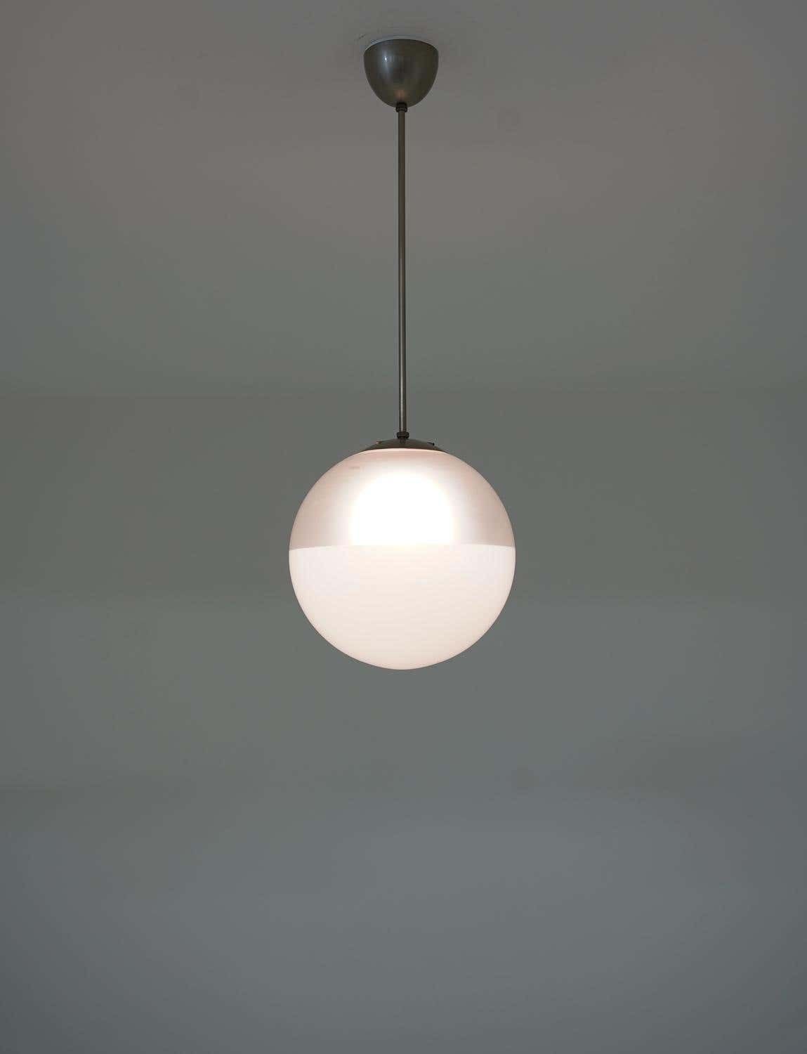 Set Of Four Glass Pendants By Böhlmarks, Swedish Modern, 1930s photo vinterior