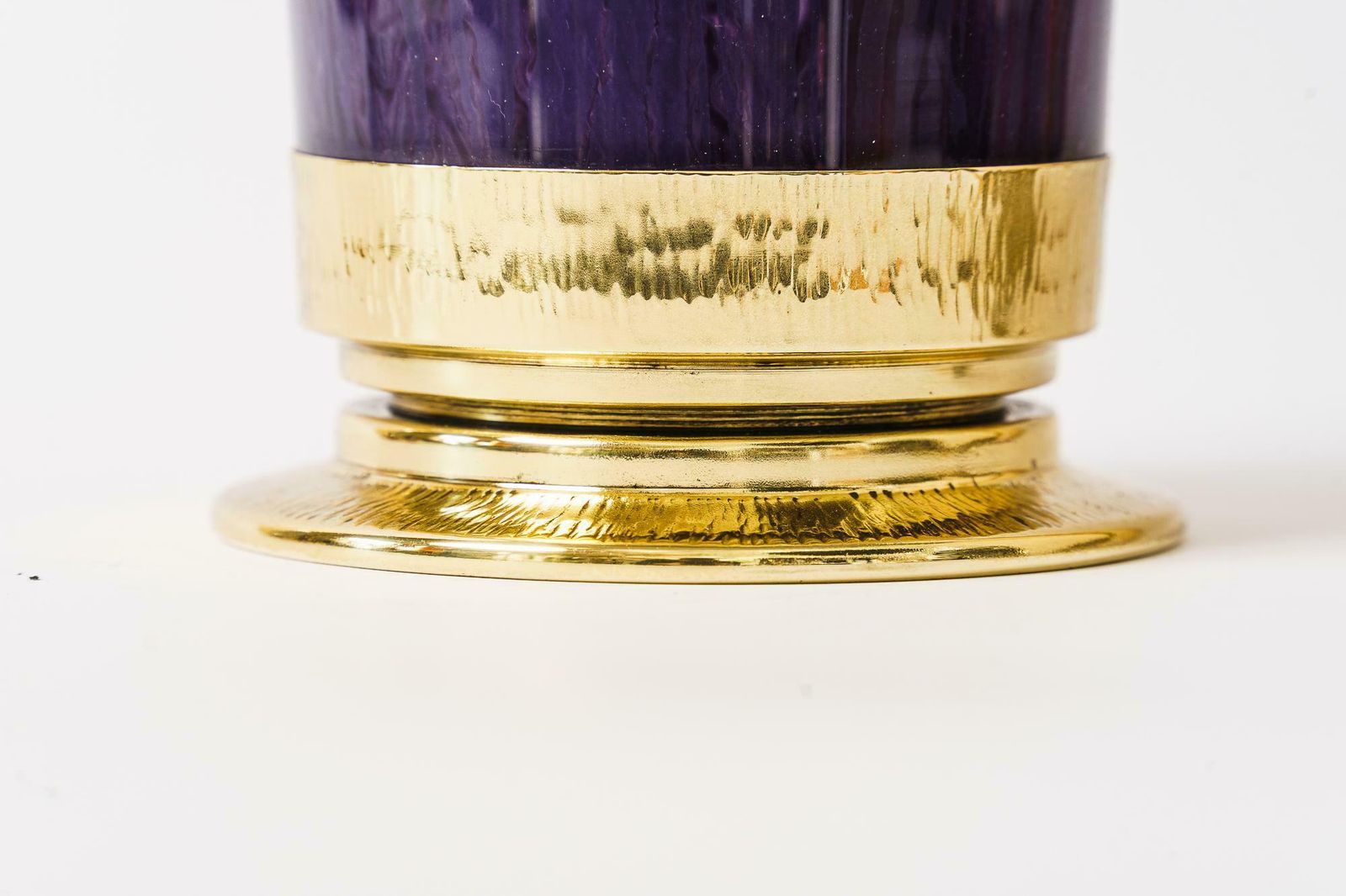 Rare Art Deco Glass Table Lamp With Fabric Shade Vienna Around 1920s photo 1418.0