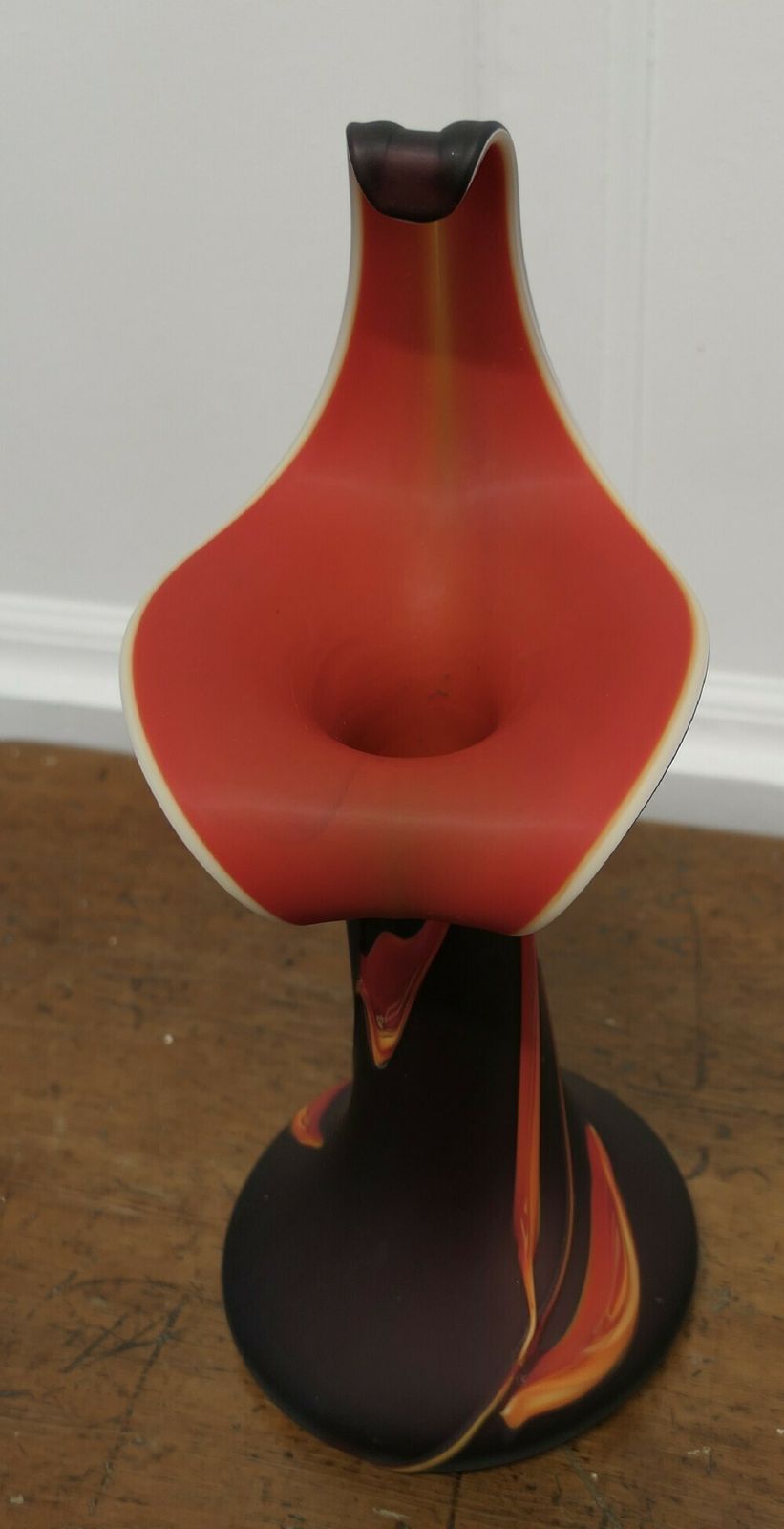 Home Decor Large Glass Jack In The Pulpit Art Glass Vase. photo