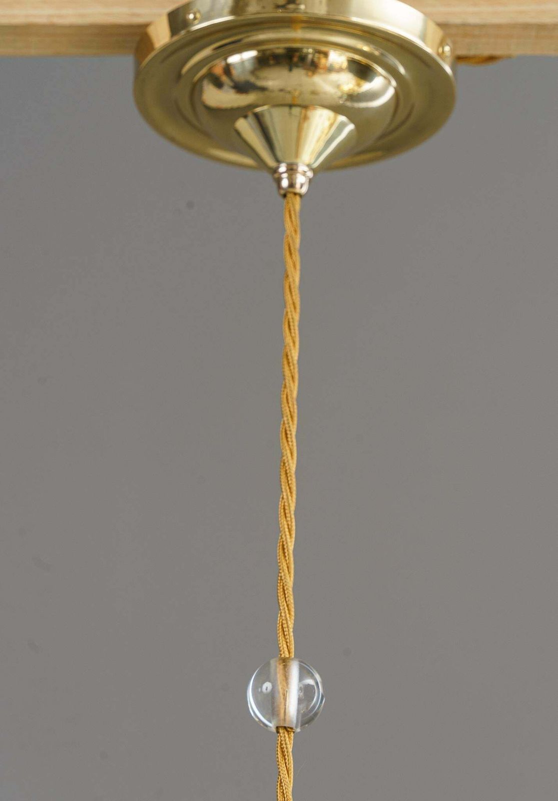 2 Art Deco Pendant With Palme Koenig Glass Shades Vienna Around 1920s photo 1949.0