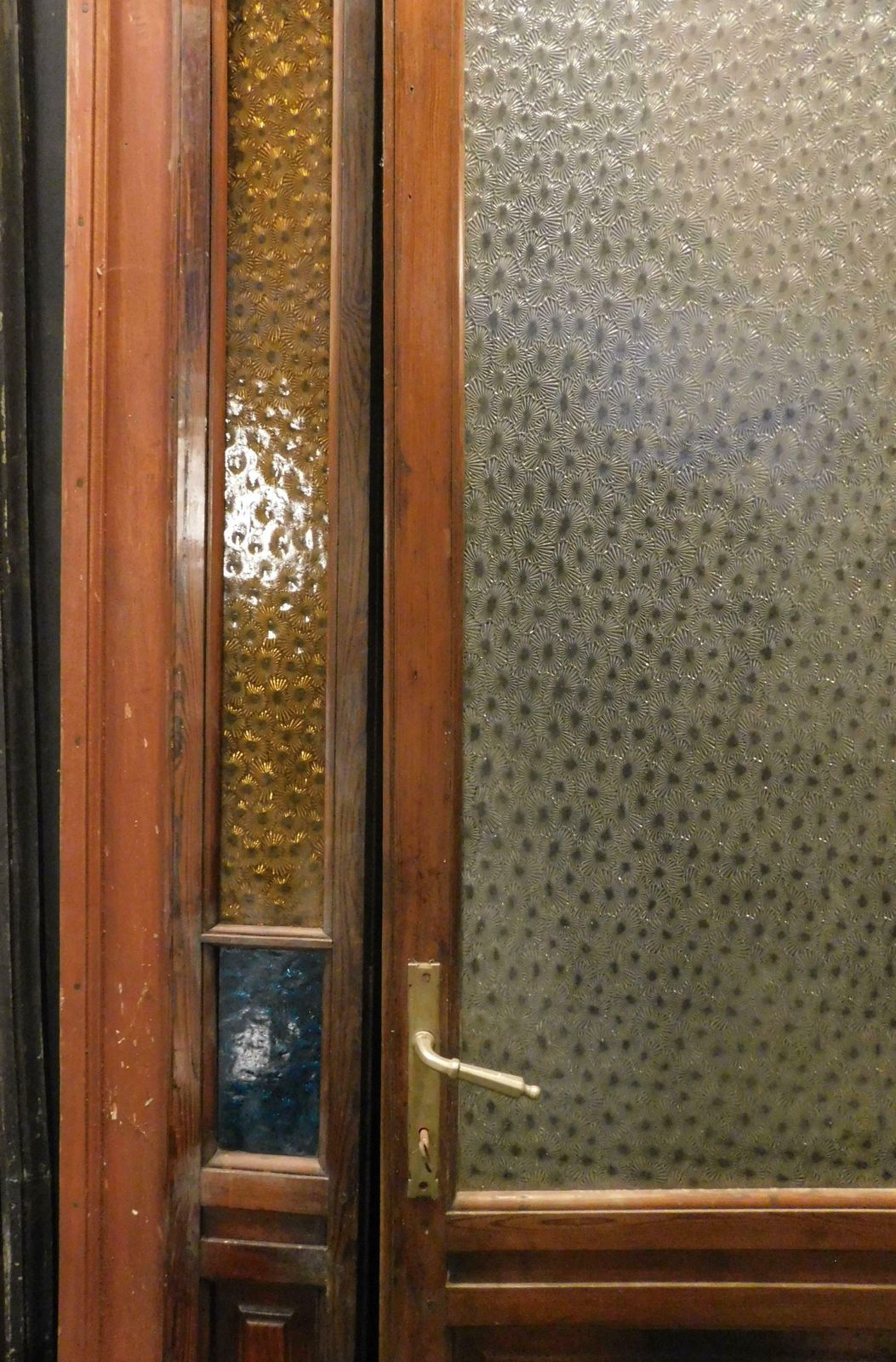 photo for sale Art Deco Door With Coloured Glass, Early 1900s Italy