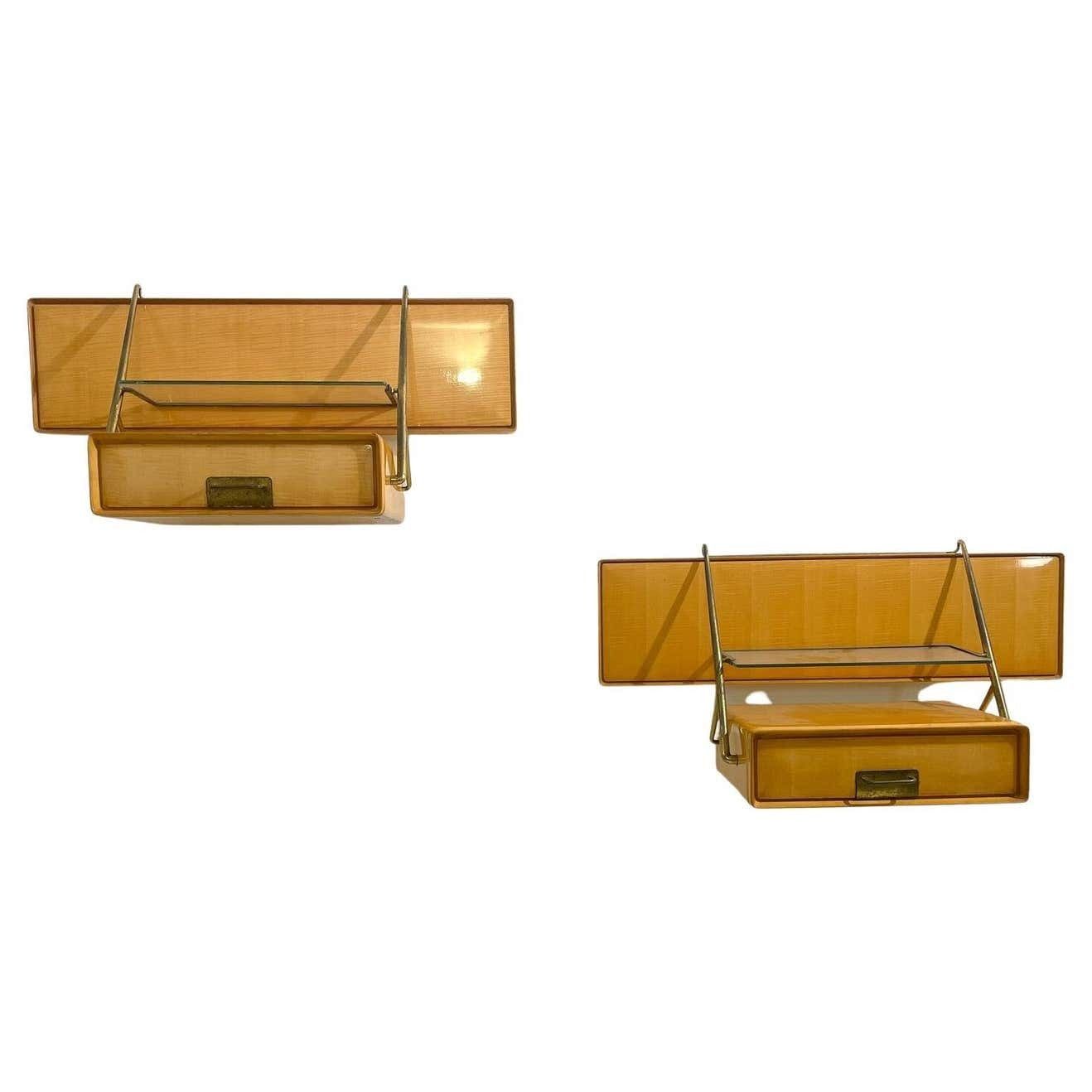 Mid Century Modern Pair Of Nightstands By Silvio Cavatorta, 1950s