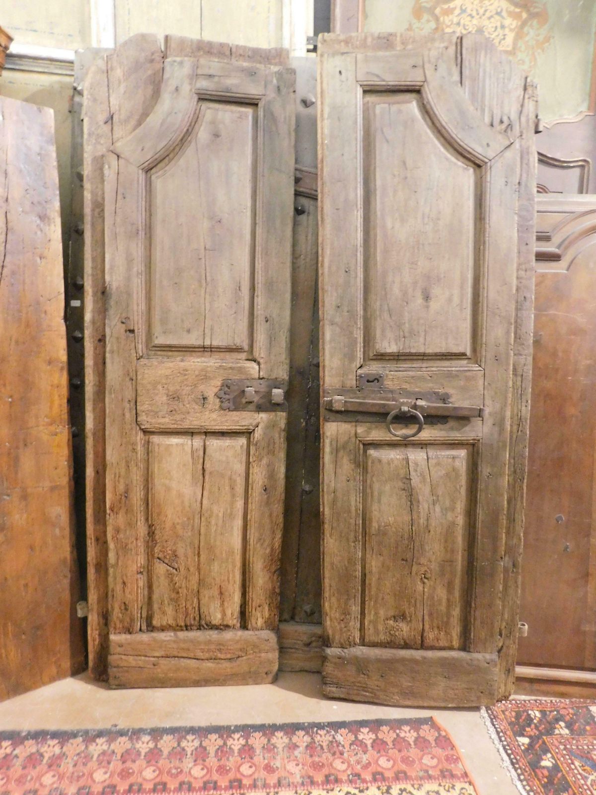 Antique Arched Walnut Door, Carved In The 18th Century, Italy photo furniture