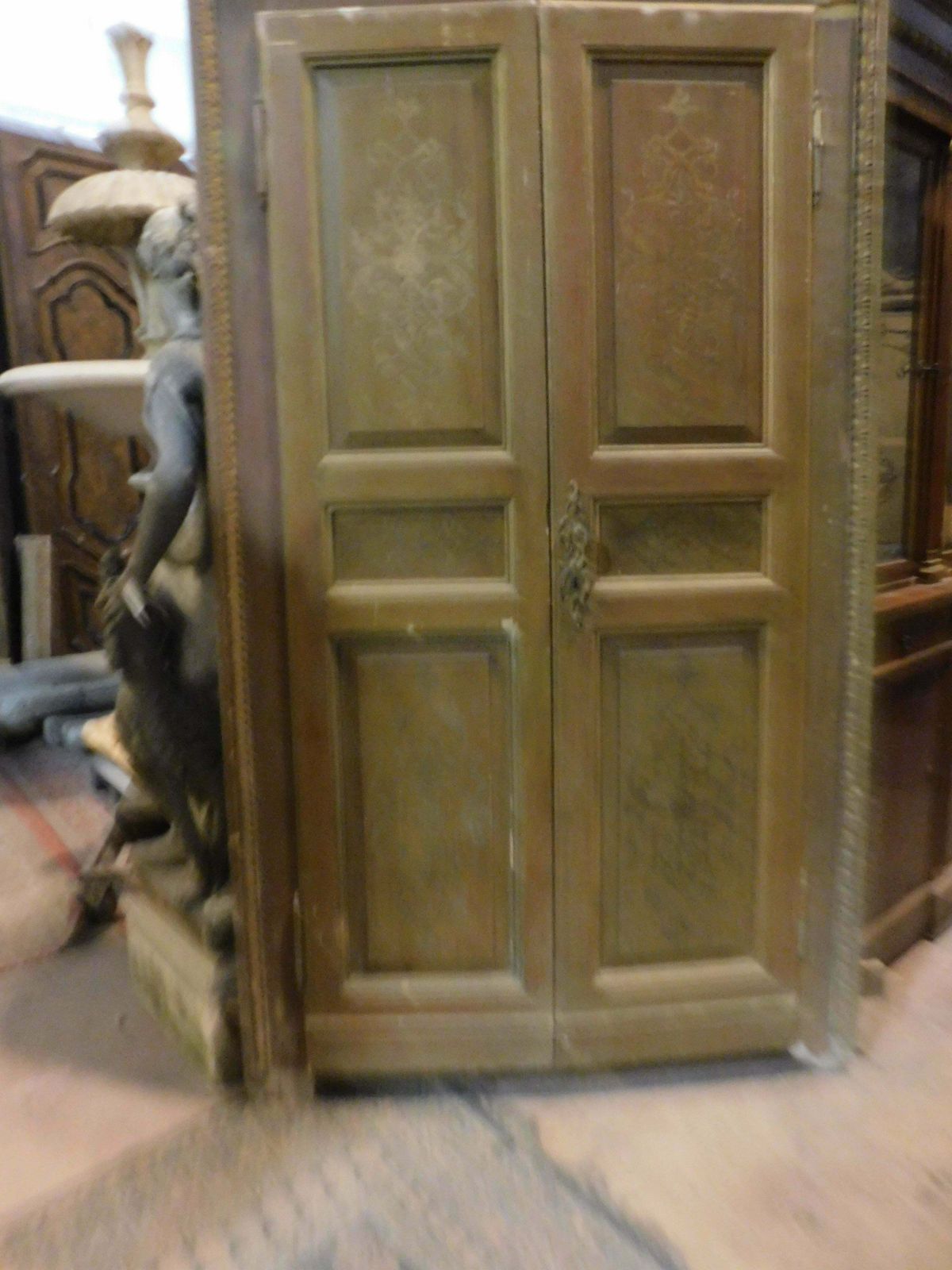N.4 Double Doors With Frame , Lacquered And Carved, Late 19th Century Italy photo 1949.0