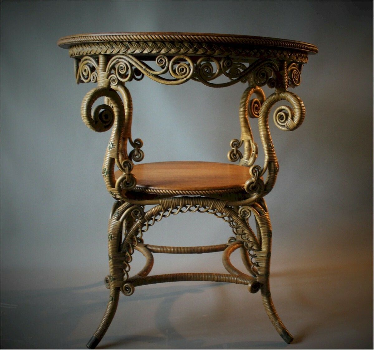 American Rattan Wicker Table By Heywood Brothers & Wakefield photo furniture