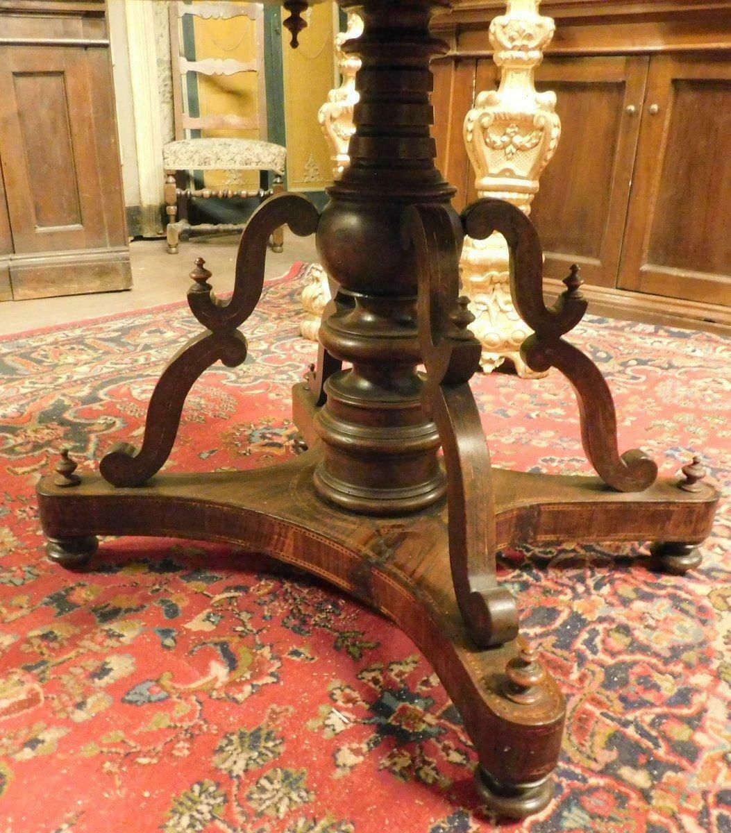 photo vinterior Inlaid And Carved Walnut Coffee Table, 1840 Italy