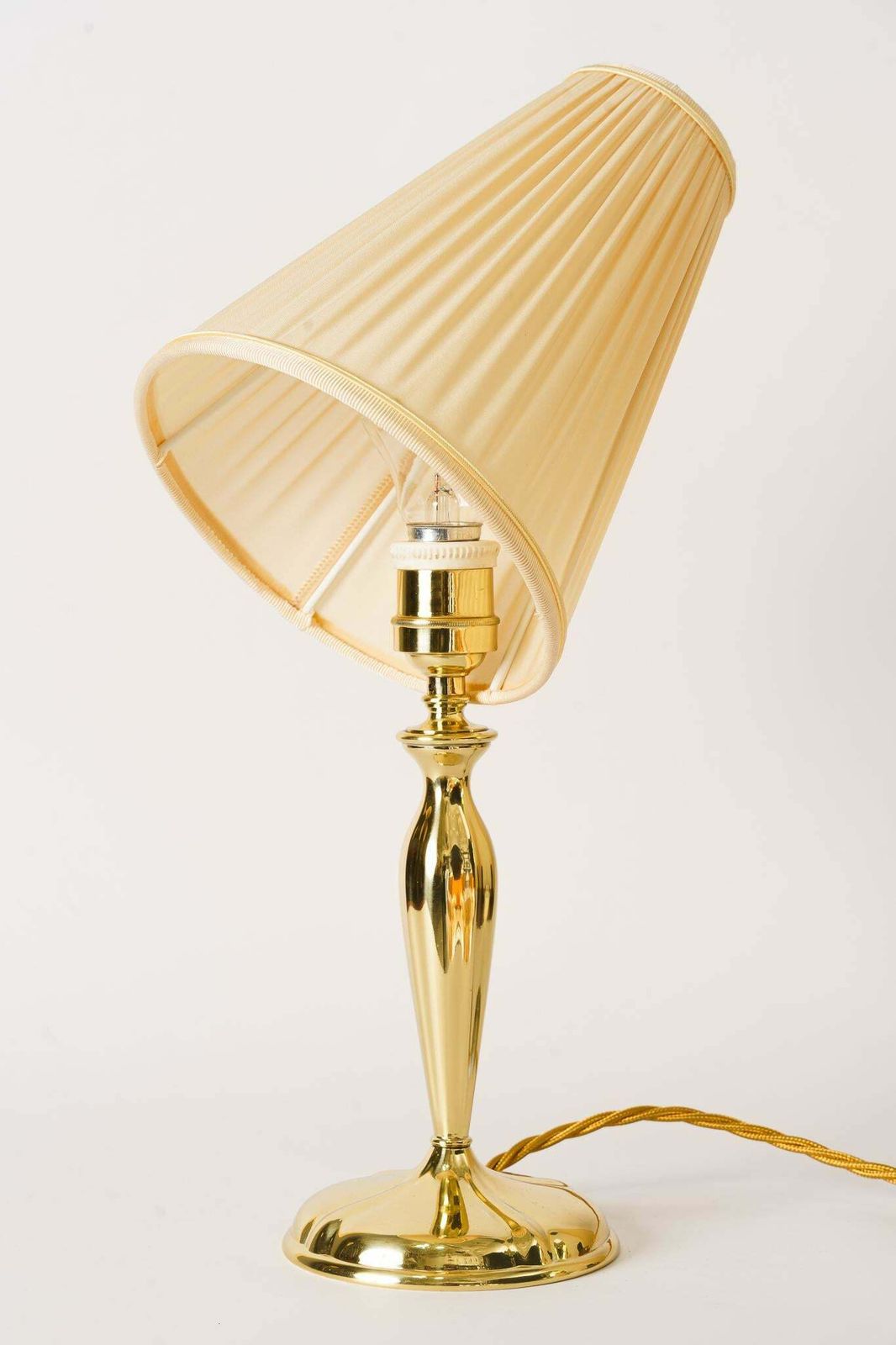 Art Deco Table Lamp With Fabic Shade Vienna Around 1920s photo furniture