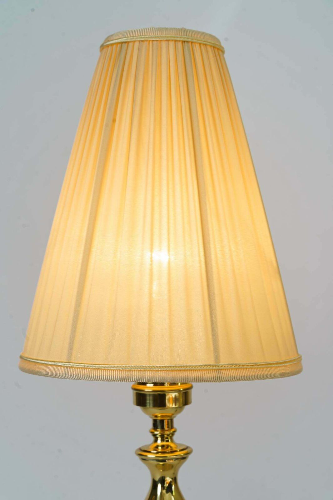 Art Deco Table Lamp With Fabic Shade Vienna Around 1920s photo vintage