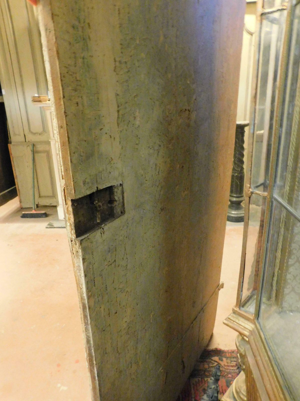 Antique Painted And Lacquered Single Door, 18th Century, Italy photo buy