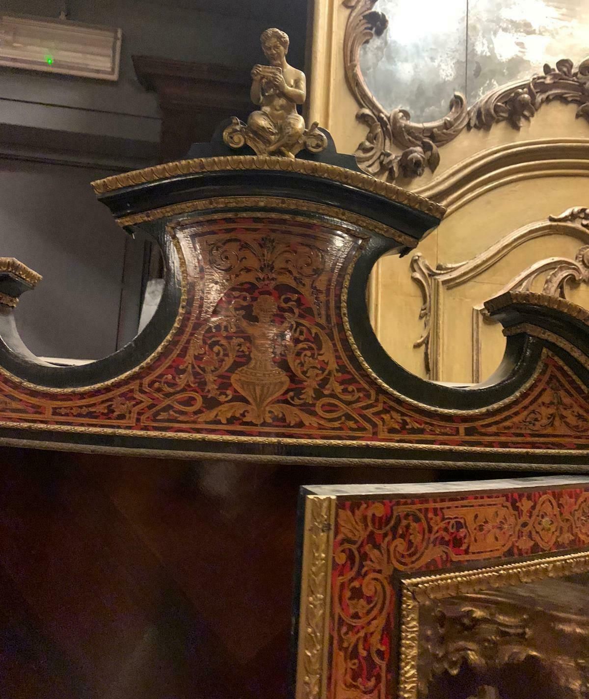 Boulle Style Display Cabinet, Rounded And Inlaid, Early 1900s, Italy photo Furniture