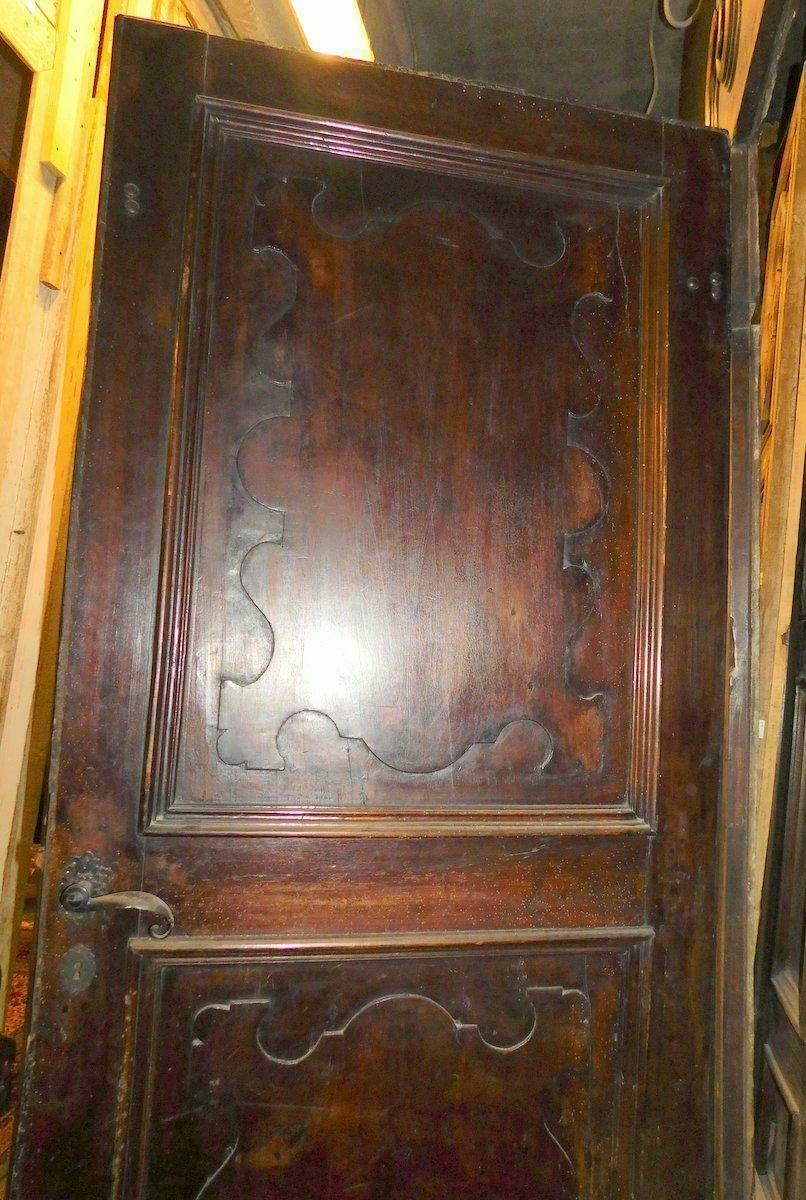 Pair Of Louis XIV Walnut Interior Doors With Frame, 18th Century, Italy photo 9745.0
