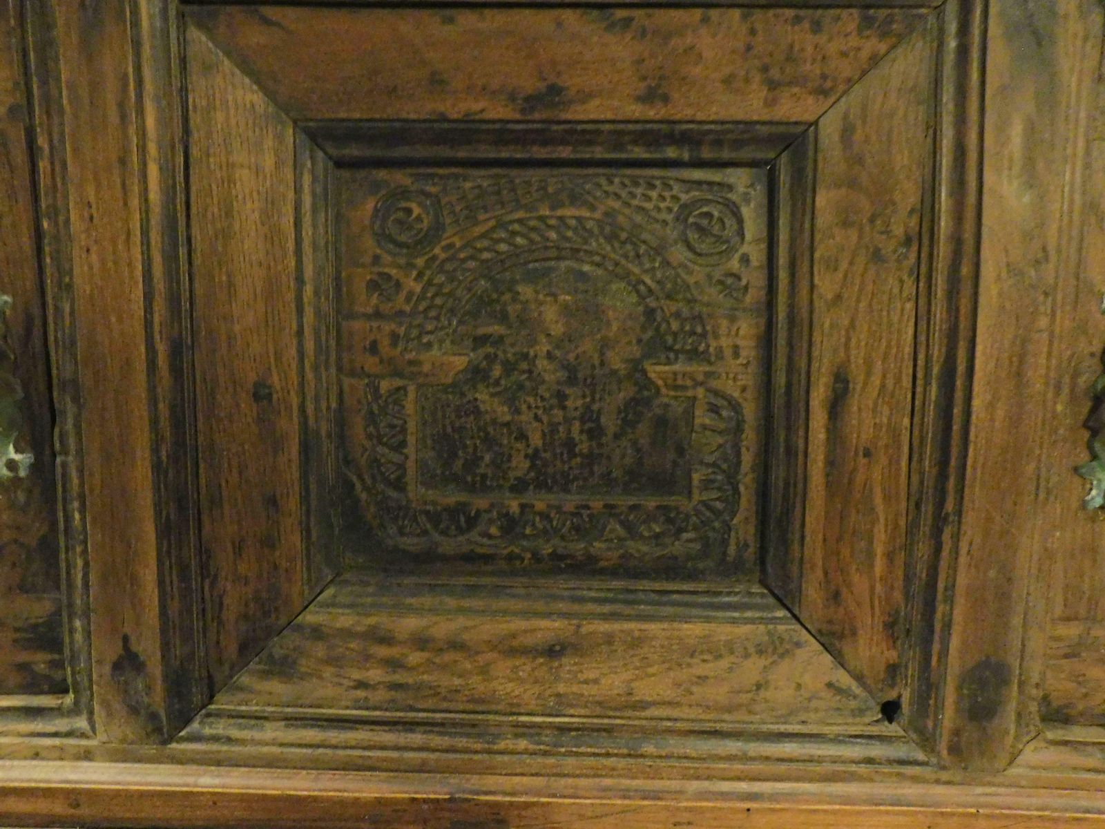 photo for sale Buffet Sideboard Credenzas In Carved And Bent Larch, Rustic, Italy's Mountains