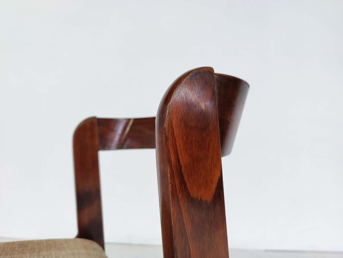 Mid Century Modern Set Of 4 Chairs By Mario Sabot, Italy, 1970s photo vinterior