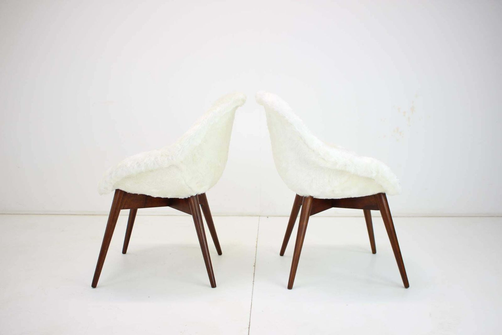 Pair Of Restored Lounge Chairs By Miroslav Navratil, 1960s photo furniture