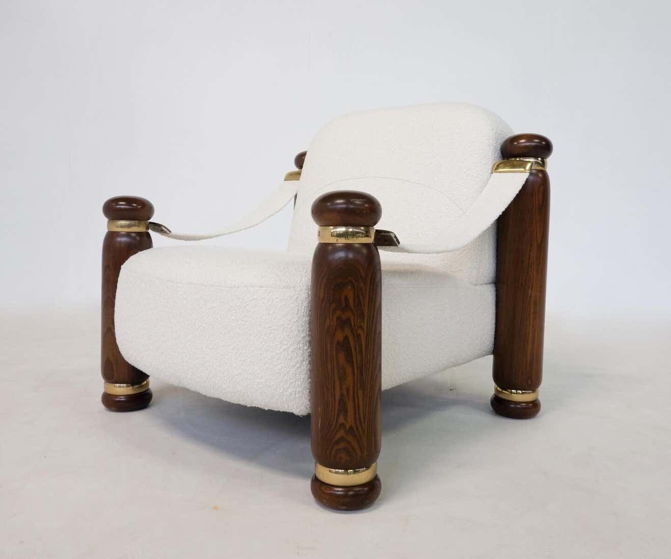 Mid Century Modern Pair Of Armchairs, Italy, 1970s, New Upholstery photo 6698.0