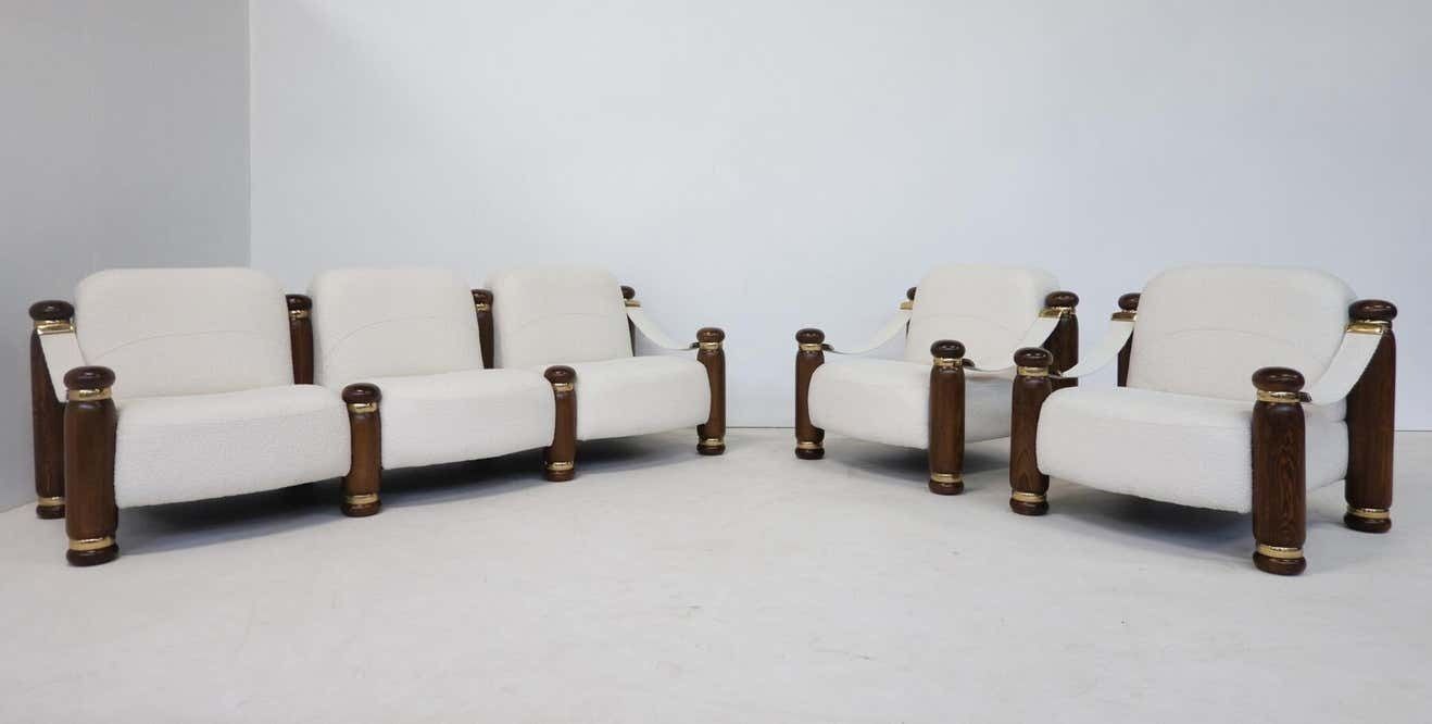 photo furniture Mid Century Modern Pair Of Armchairs, Italy, 1970s, New Upholstery