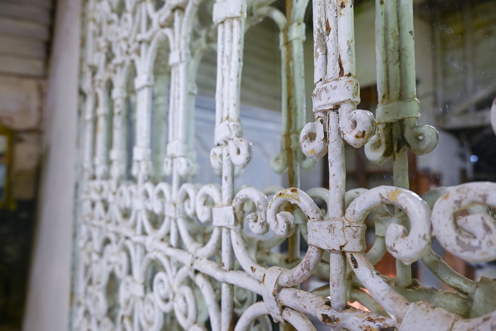 Home Decor A 19th Century French Wrought Iron Mirror   Garden photo