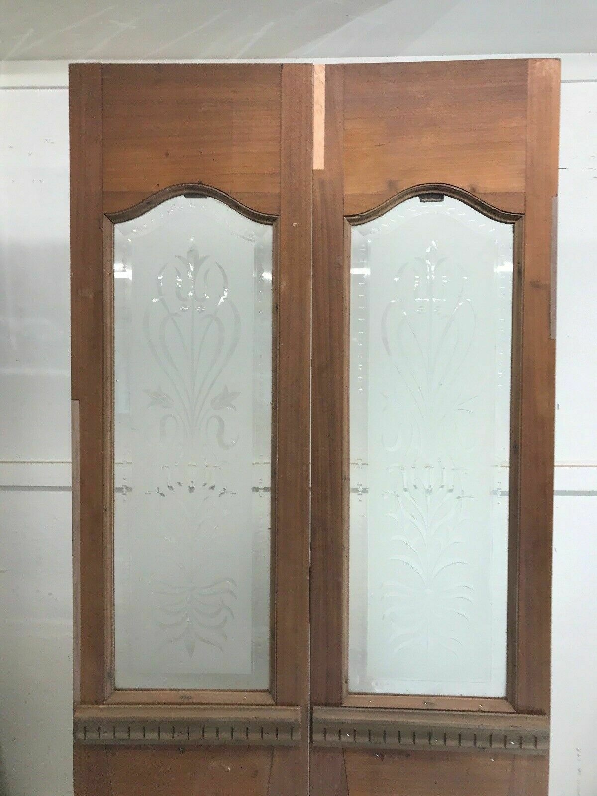 photo furniture Antique French Doors Period Reclaimed Cut Glass Hardwood Carved Vestibule Porch