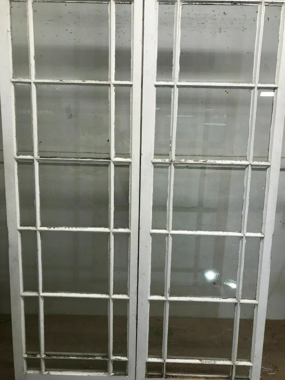 photo for sale Victorian French Doors Old Antique Period Reclaimed Pine Wooden Clear Glass