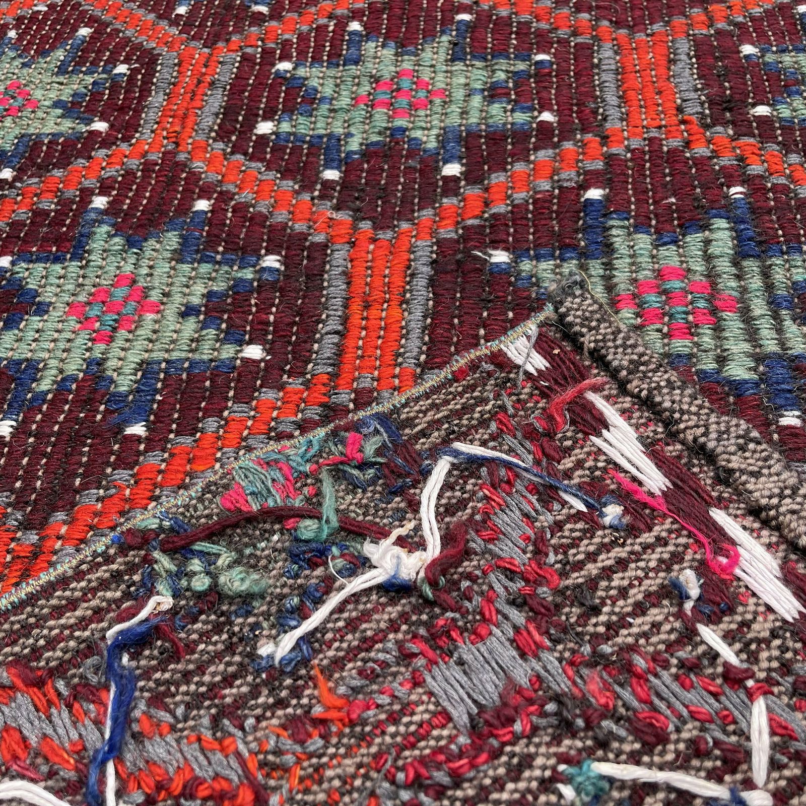Traditional Turkish Kilim Runner ,Vintage Anatolian Turkish Kelim 278 X 63 Cm photo vinterior