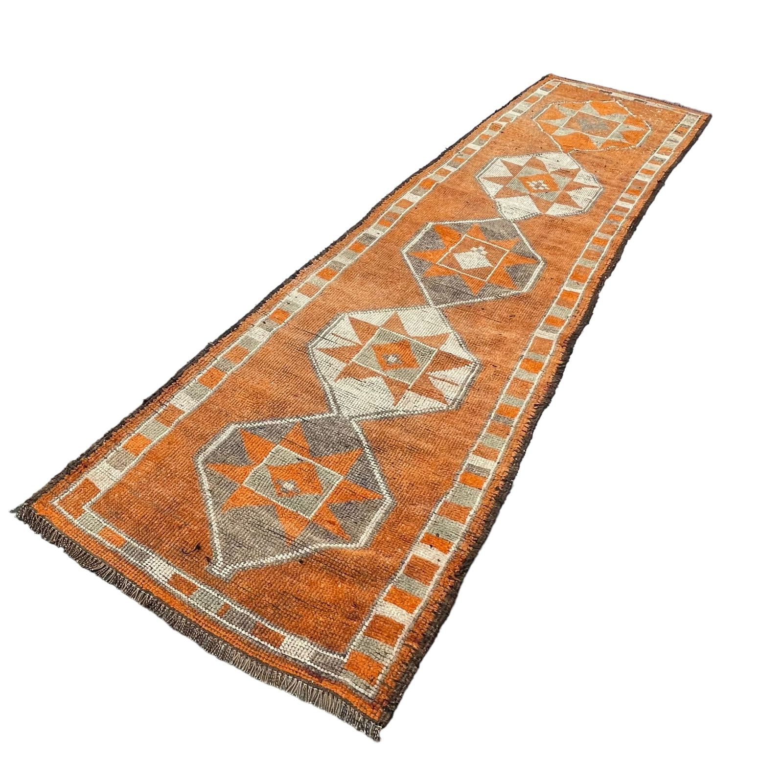 photo furniture Vintage Kurdish Herki Rug , 363 X 95 Cm