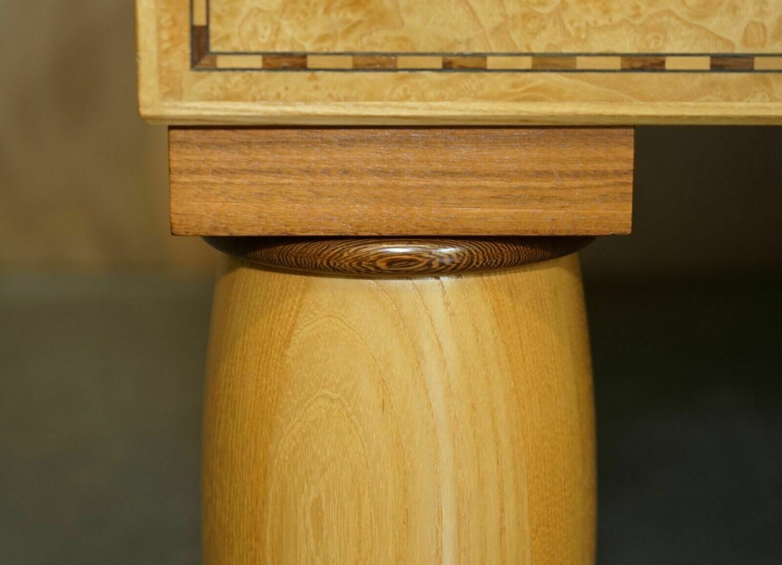 Stunning Original Andrew Varah Burr Walnut Satinwood & Oak Large Coffee Table photo vinterior