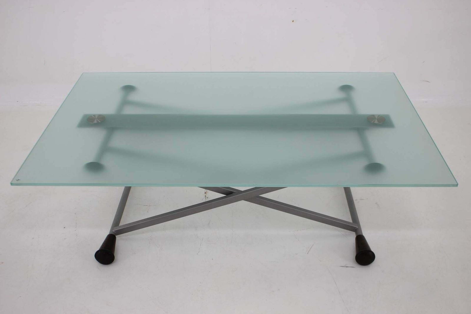 1990s Desalto Glass Elevator Coffee Or Dining Table, Italy photo vinterior