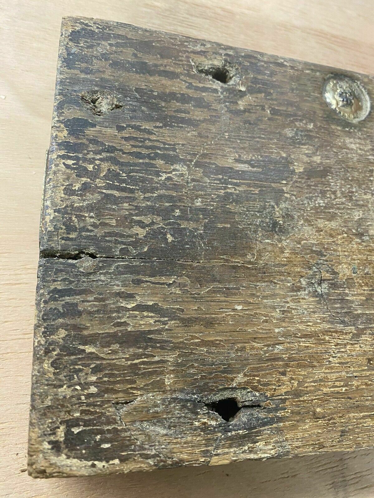 Large 17th Century Rim Lock Key Reclaimed Period Oak Iron Rare Door Furniture photo vinterior