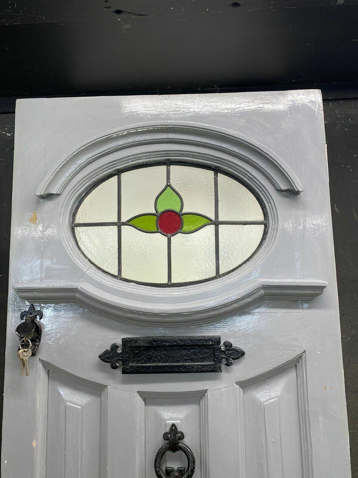 Art Deco Stained Glass Front Door Period Old Reclaimed Antique 20 30 Wood Leaded photo furniture