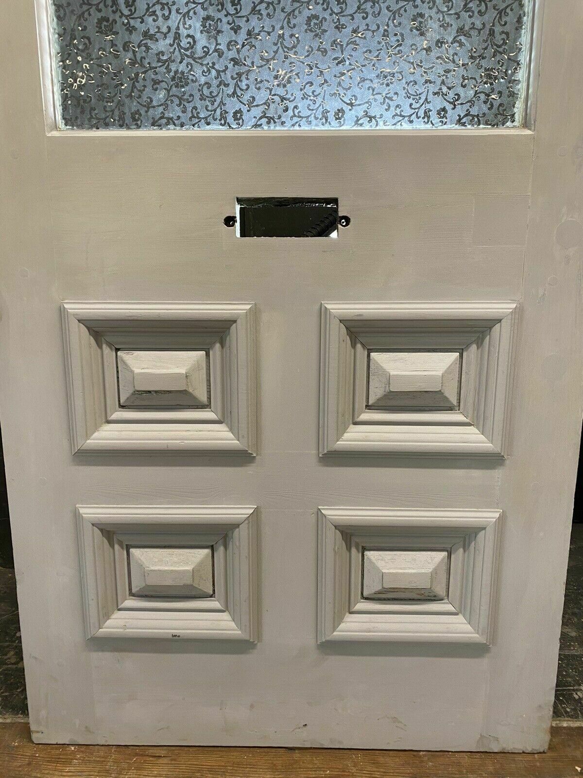 Victorian Etched Glass Front Door Antique Period Salvage Reclaimed Old Refurb photo 1947.0