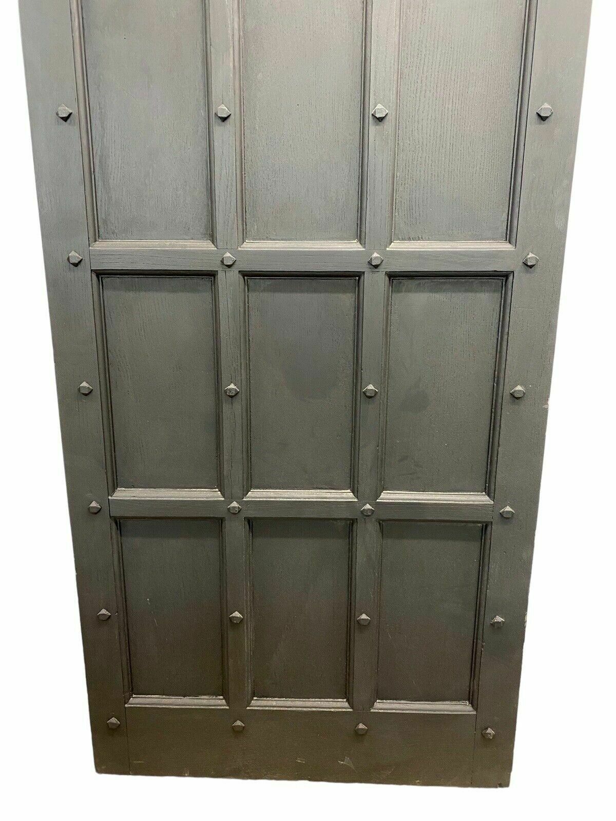 Restored Large Solid Oak Front Door Tudor Gothic Period Antique Reclaimed Wooden photo Home Fixtures