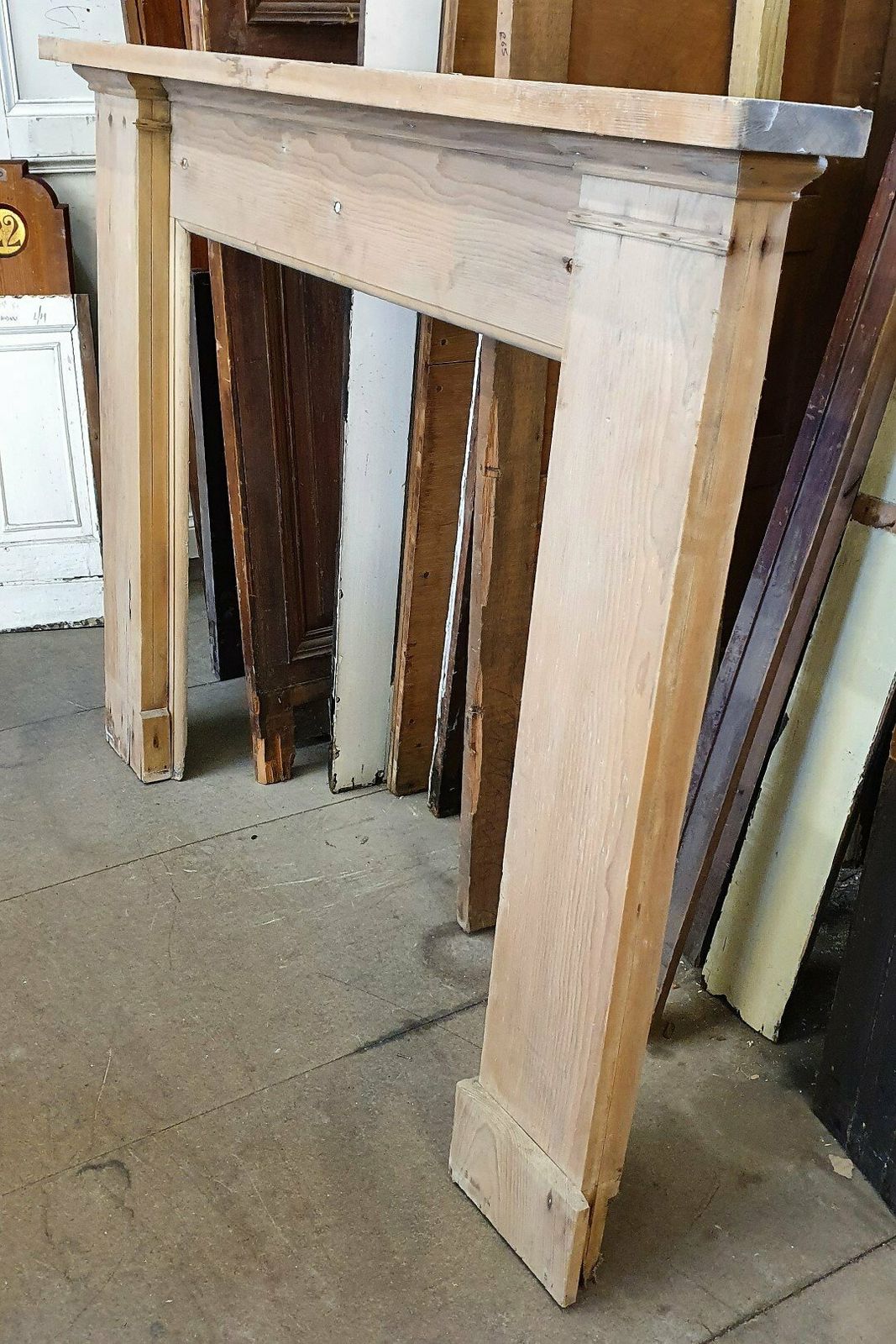 Unrestored Wooden Fireplace Mantel photo furniture